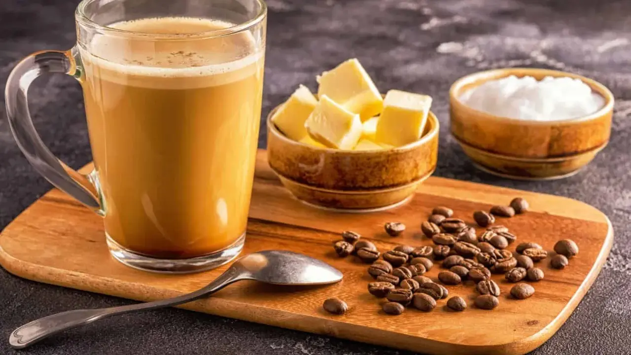 Kaffee mit Butter und Kokosöl. Manche sagen, dieser Bulletproof Coffee macht kaffee dick, aber er liefert Energie.