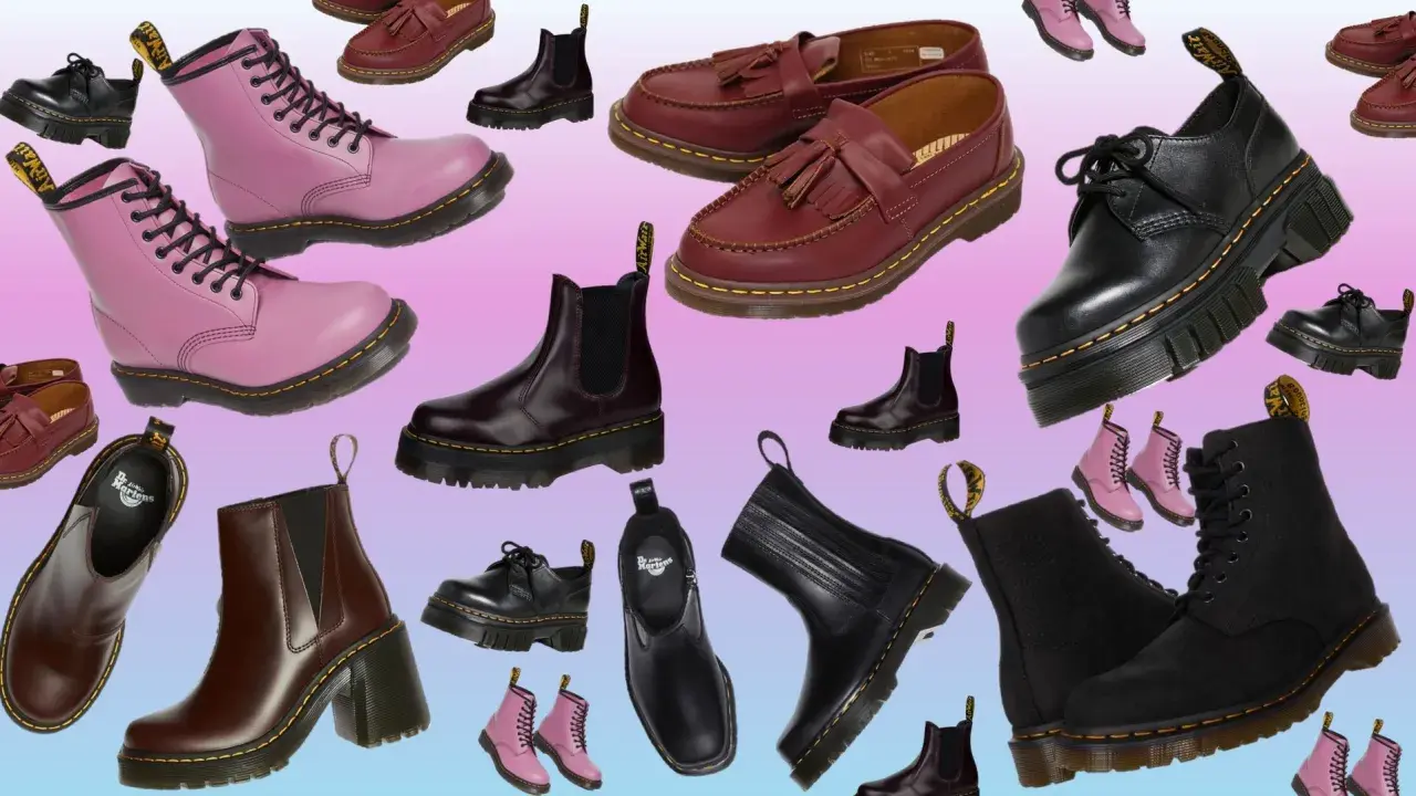 Bunte Auswahl an Schuhen, von pinken Stiefeln bis zu schwarzen Chunky Boots. Perfekt, um neue Schuhe einzulaufen und den eigenen Stil zu finden.