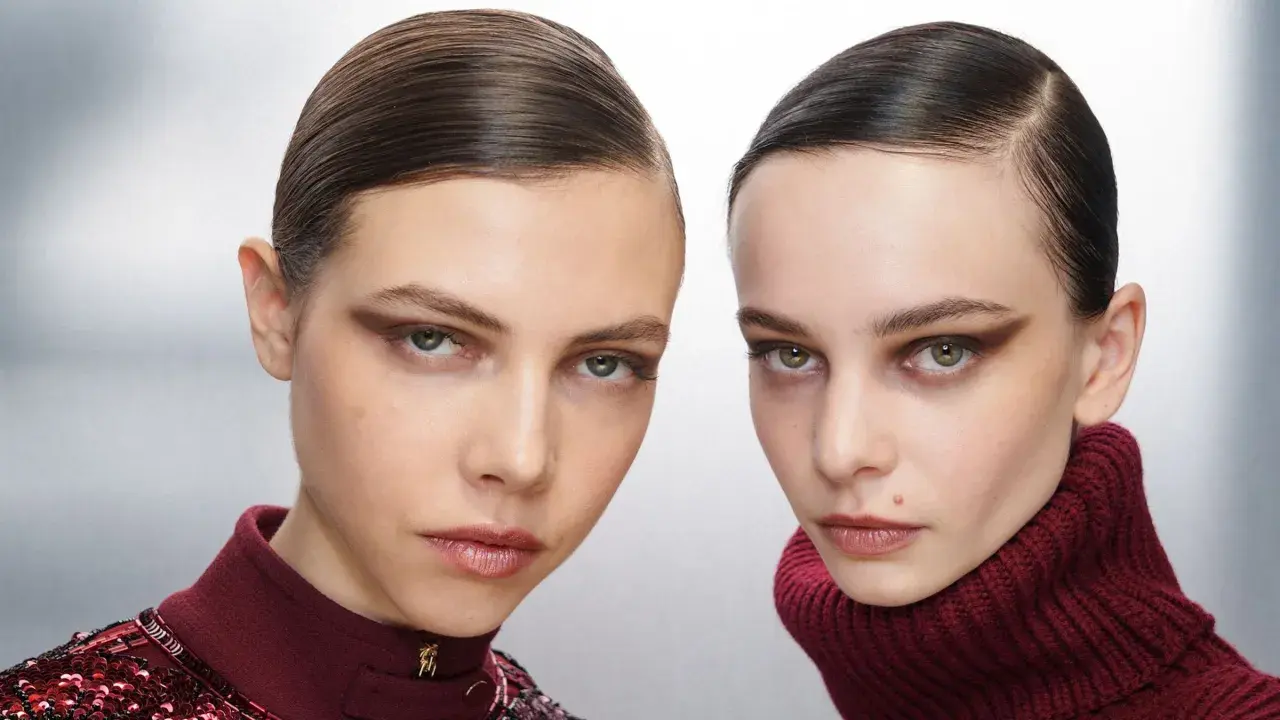 Zwei Models mit Sleek-Hair und dramatischem Augen-Make-up. Tolle Beauty-Tipps für einen glamourösen Look.