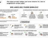 Gepresstes Puder hält ca. 24 Monate, loses Puder 12-24 Monate. So erkennst du, wie lange ist Puder haltbar: Geruch, Oberfläche, Textur und Hautreaktion prüfen.