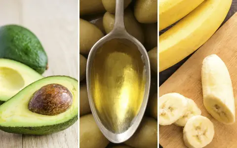 Avocado, Olivenöl und Bananen – Zutaten für eine natürliche Haarkur selber machen.