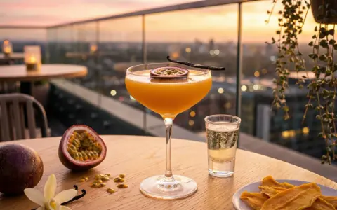 Ein Pornstar Martini Rezept mit Passionsfrucht, Vanille und einem Schuss Sekt. Perfekt für einen Abend auf der Dachterrasse.
