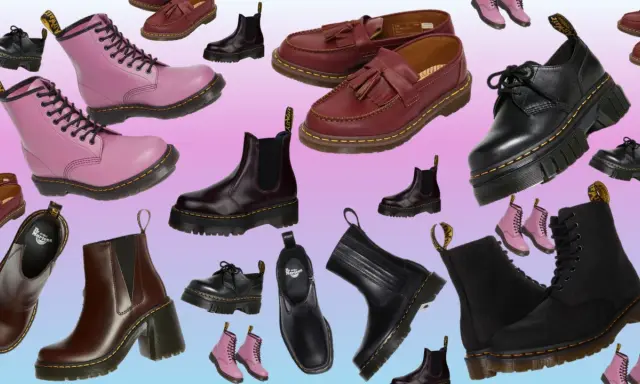 Bunte Auswahl an Schuhen, von pinken Stiefeln bis zu schwarzen Chunky Boots. Perfekt, um neue Schuhe einzulaufen und den eigenen Stil zu finden.